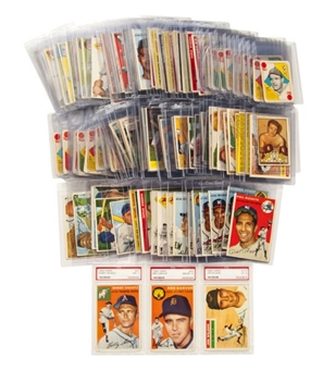 1949-1956 Topps and Bowman Lot of 155 Cards 